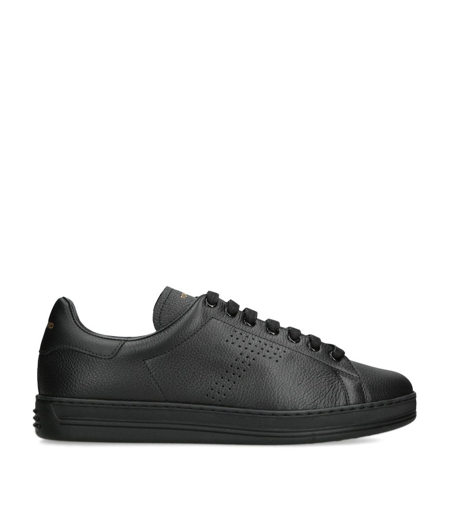 TOM FORD Leather Warwick Sneakers Black Image 1