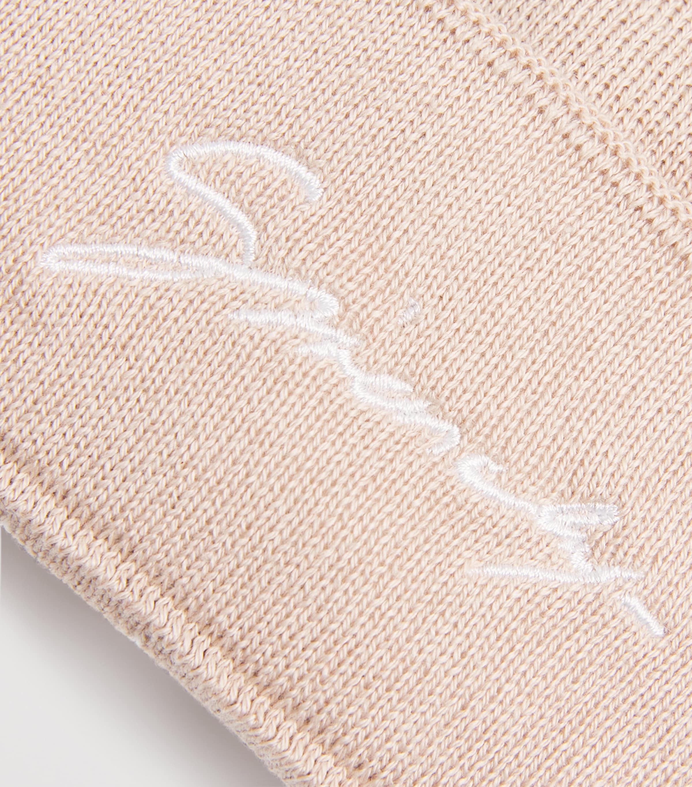 Givenchy Kids Cotton-Cashmere Logo Beanie Cream Image 3