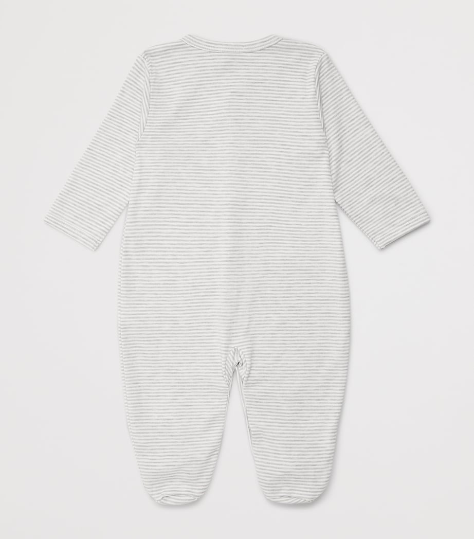 Kissy Kissy Pima Cotton Dinosaur Territory All-In-One (0-9 Months) Grey Image 2