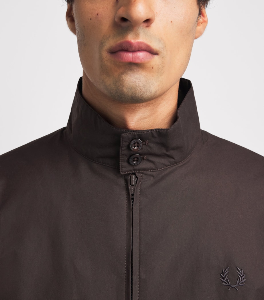 Fred Perry Mens Cotton Harrington Jacket Cedar Brown Image 3