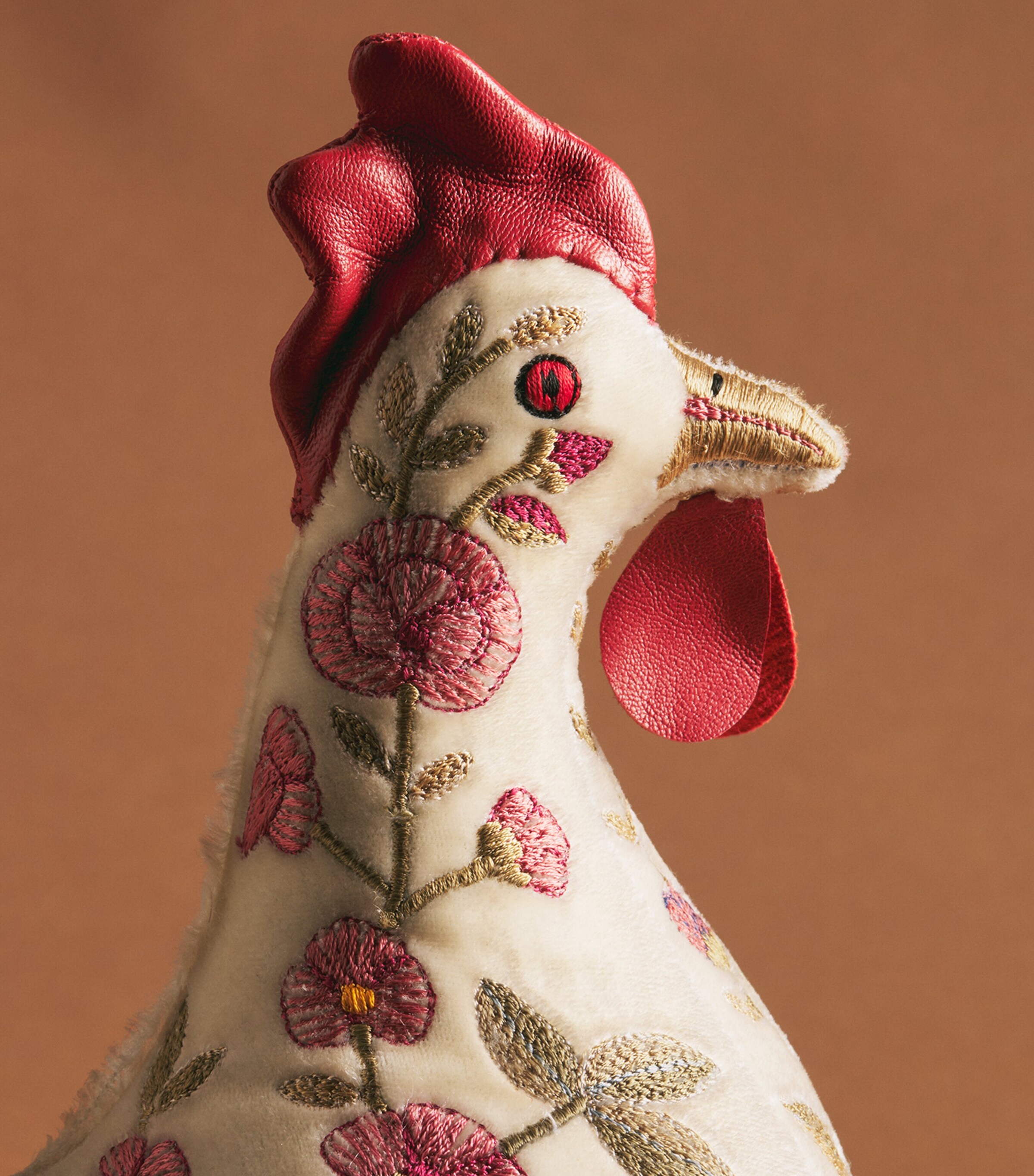 Anke Drechsel Silk Megan Hen Ornament Ivory Image 2