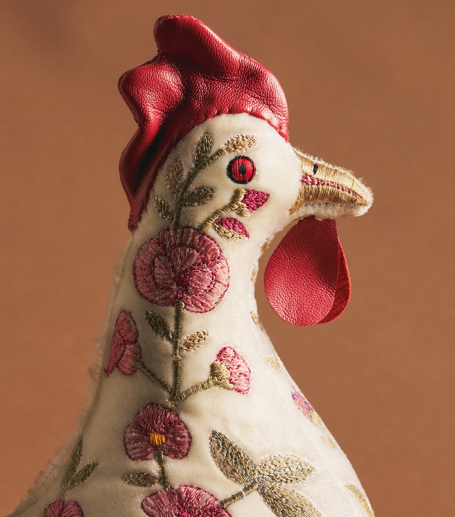 Anke Drechsel Silk Megan Hen Ornament Ivory Image 2