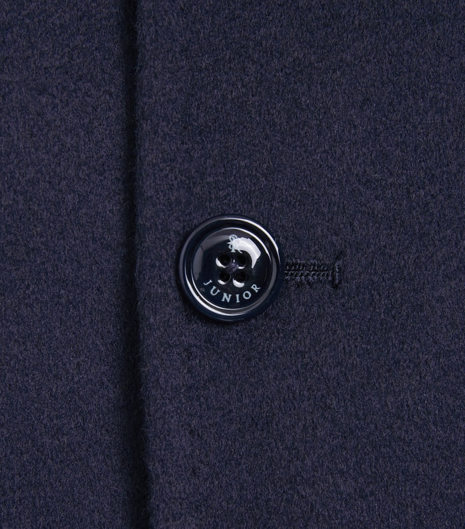 Stefano Ricci Kids Cashmere Overcoat (10-16 Years) Dark Bluec. Image 3