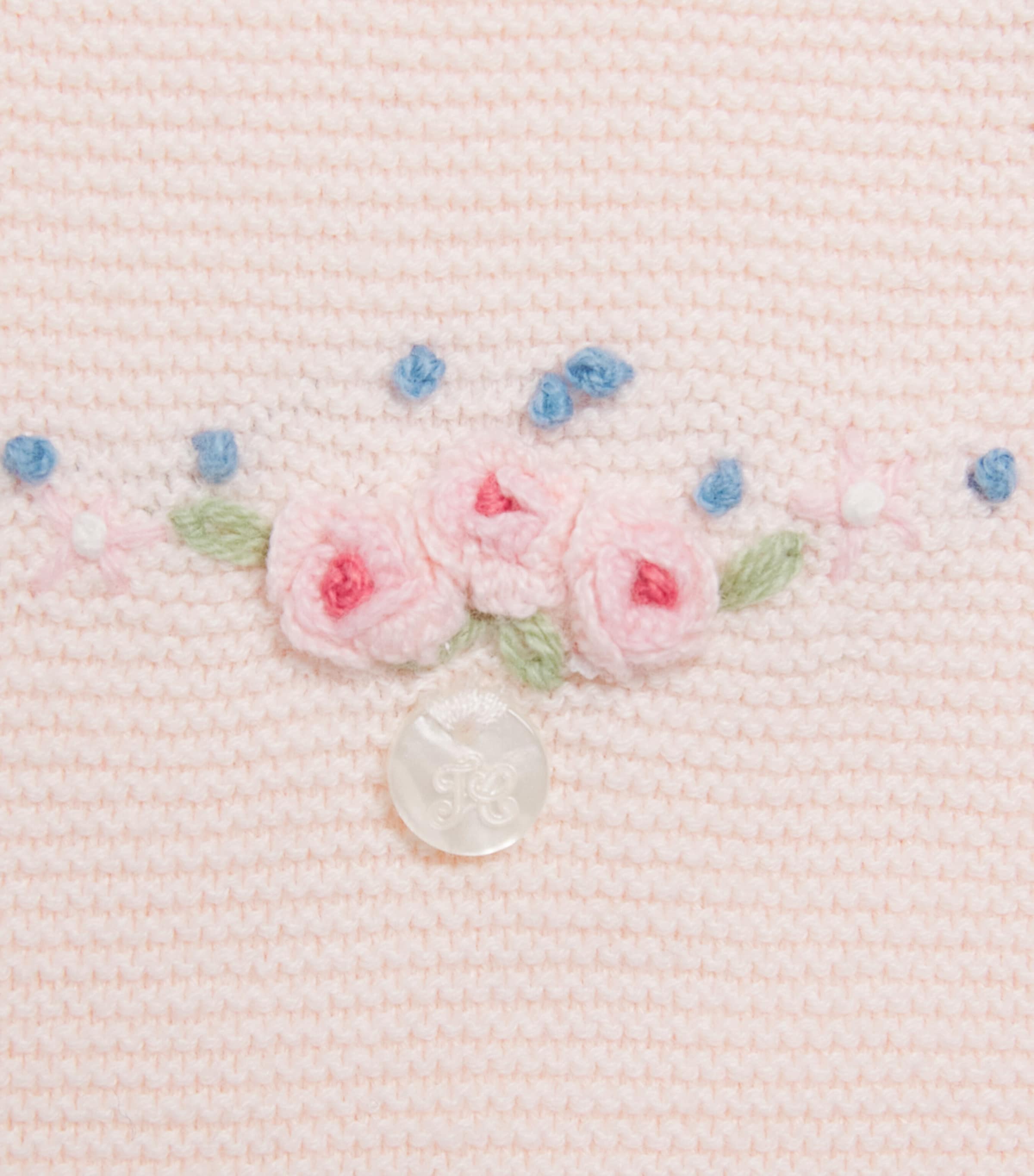 Cotton Knitted Playsuit (0-24 Months) 30ROSÉE Image 3