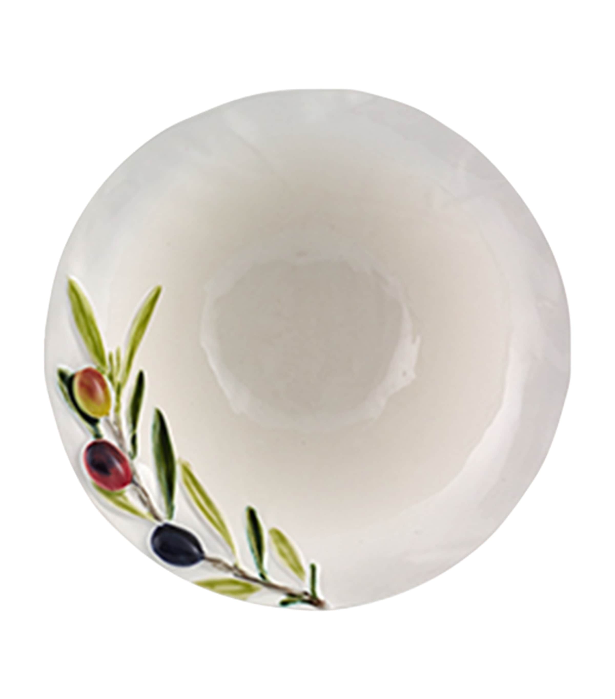 Bordallo Pinheiro x Esporão Olival Bowl (19cm) White, Green, Brown Image 1