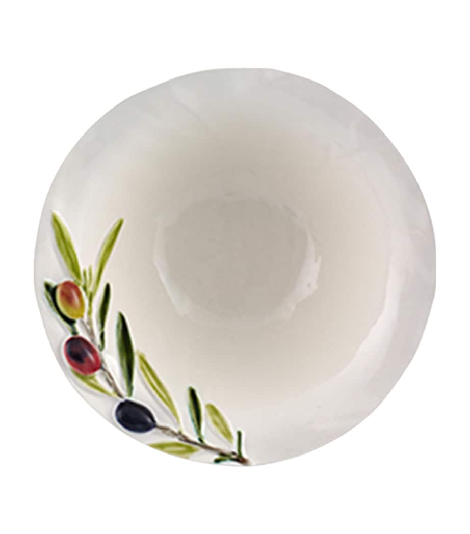 Bordallo Pinheiro x Esporão Olival Bowl (19cm) White, Green, Brown Image 1