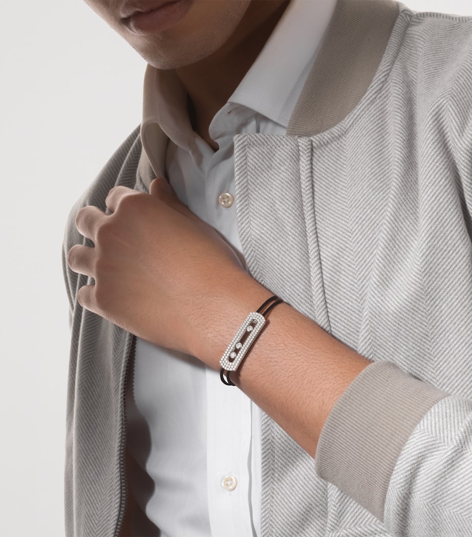Messika Move Titanium and Diamond Pavé Large Cord Bracelet (1.85ct) Titanium Image 2