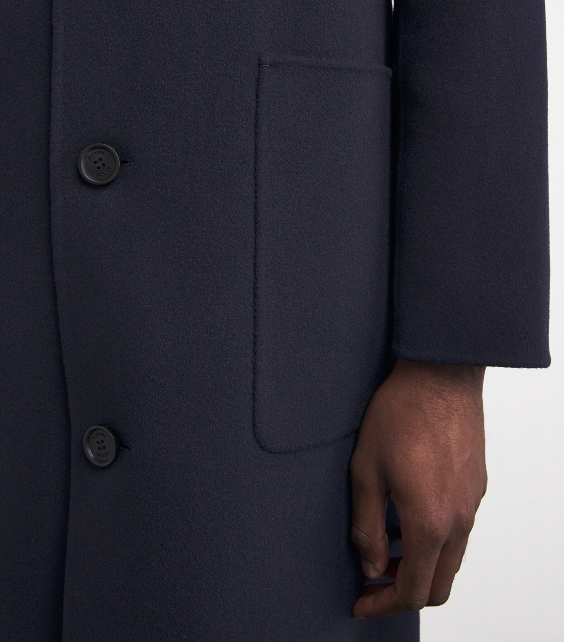 RWS Wool Beckett Coat NAVY Image 6