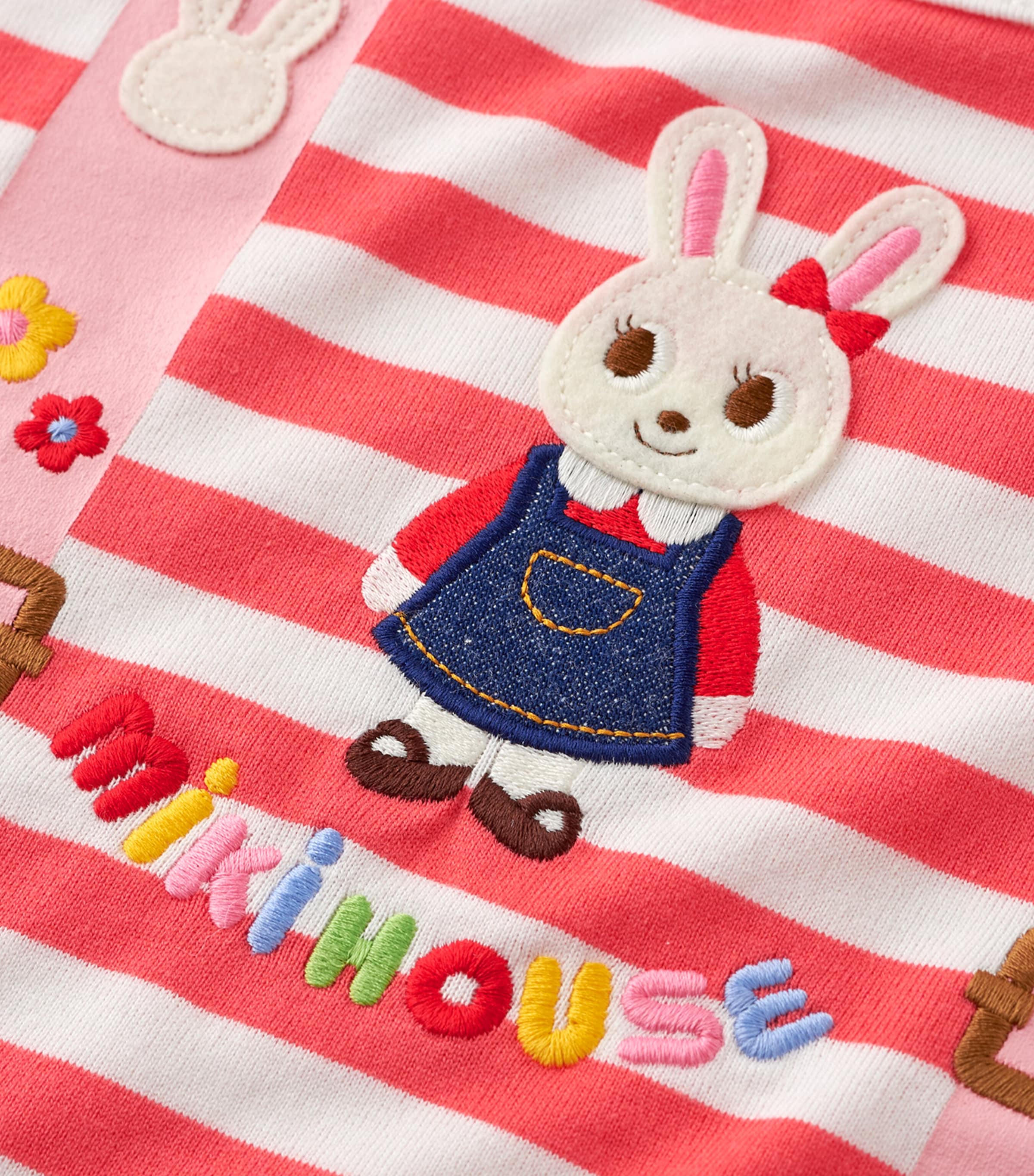 Miki House Cotton Striped Logo T-Shirt (2-7 Years) Image 3