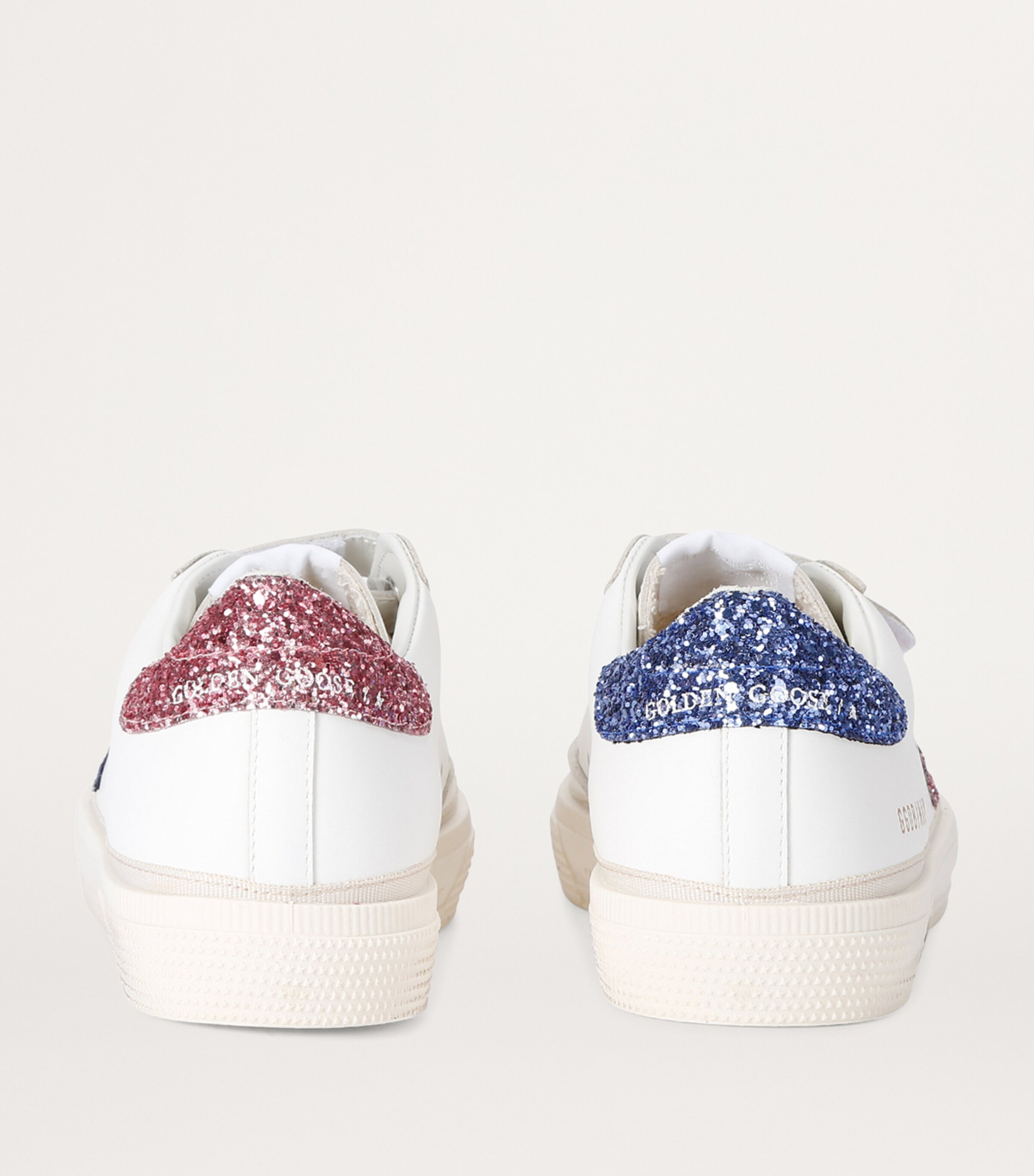 Leather May School Sneakers WHITE/NAVY Image 2