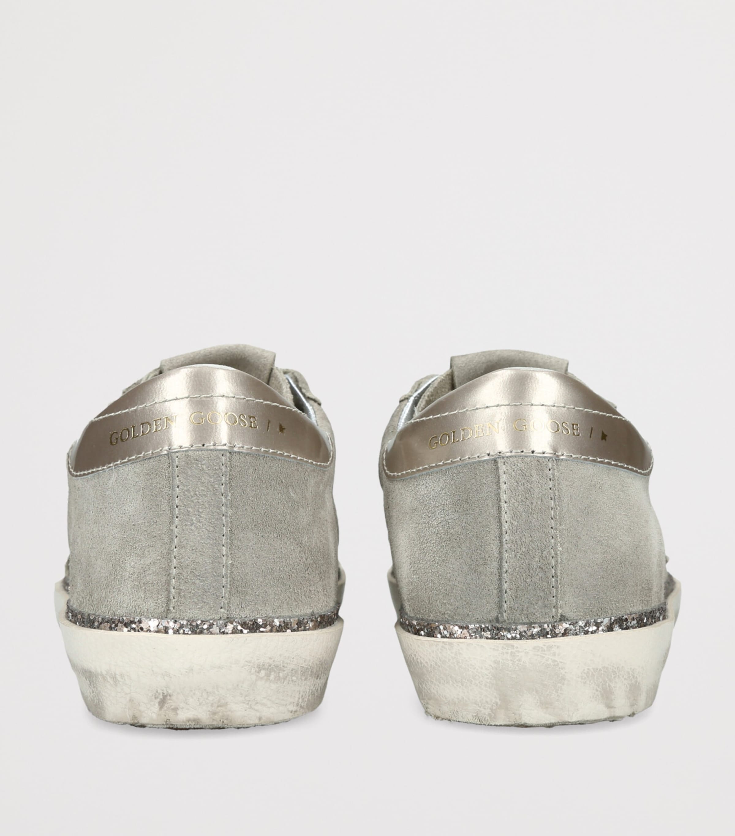 Golden Goose Womens Suede Super Star Sneakers Taupe Comb Image 2