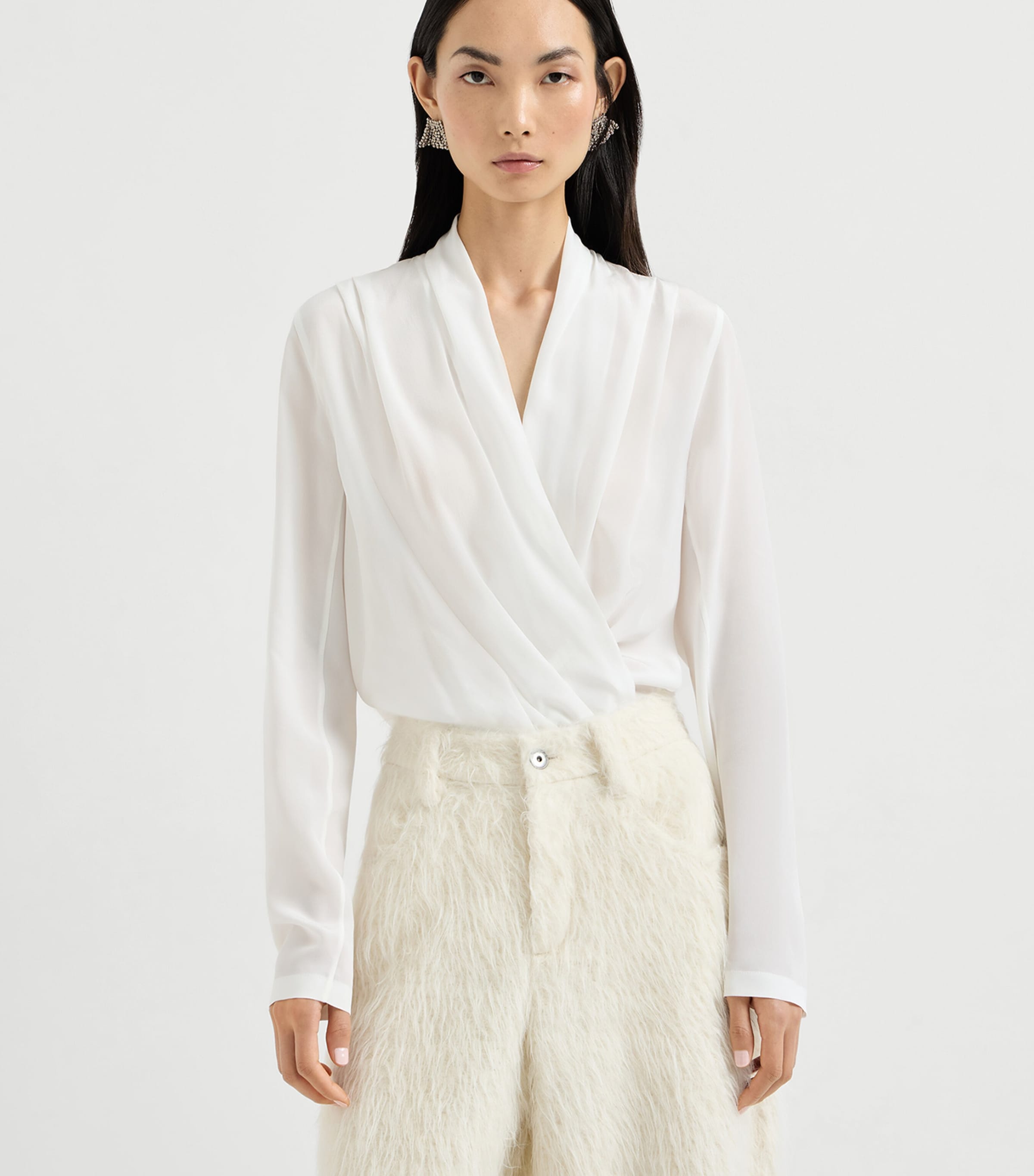 Silk Blouse Bodysuit C600 Image 3