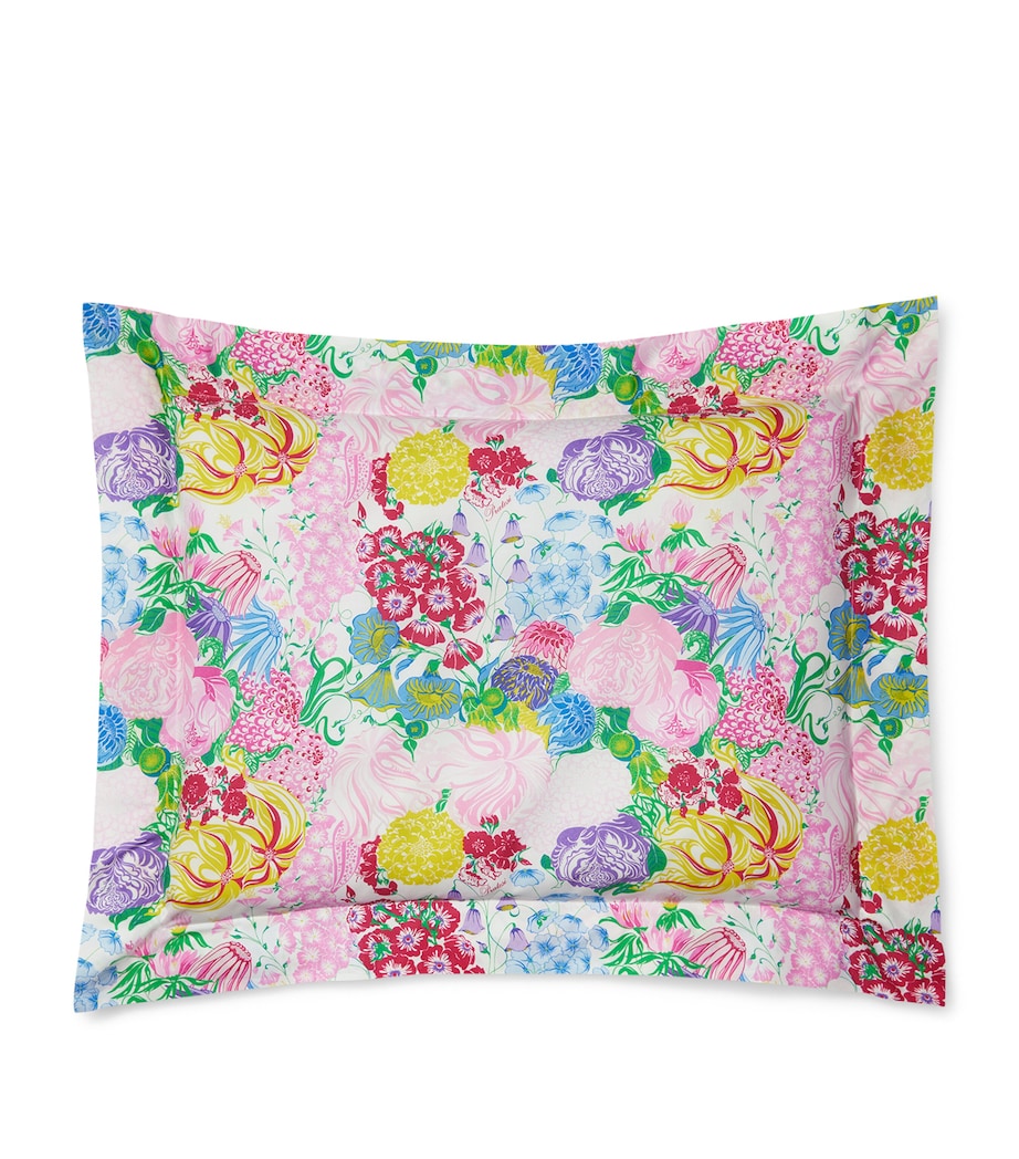 Pratesi Millefiori Oxford Pillowcase (50cm x 75cm) Pink Image 1