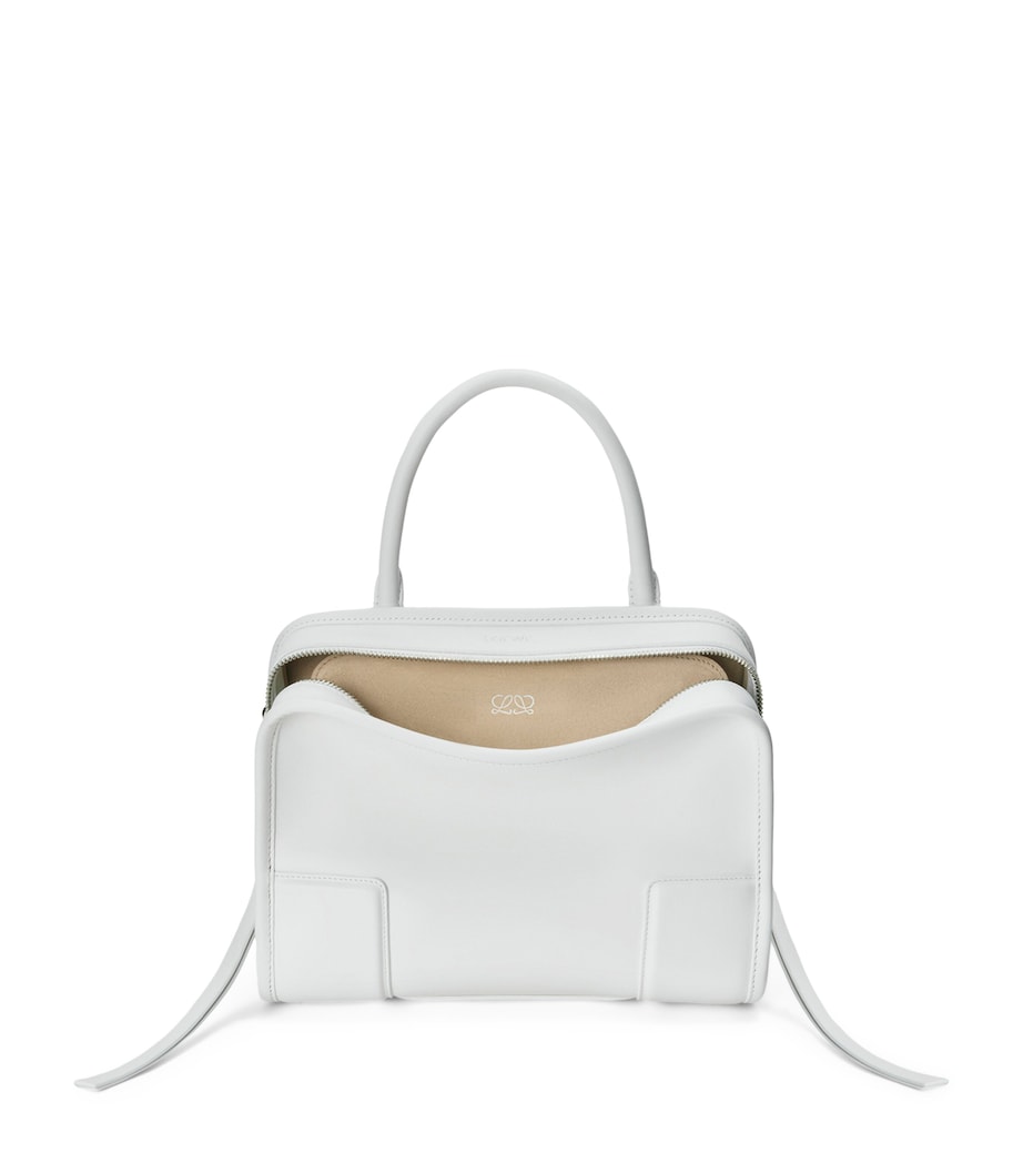 LOEWE Small Leather Amazona 180 Top-Handle Bag White Image 1