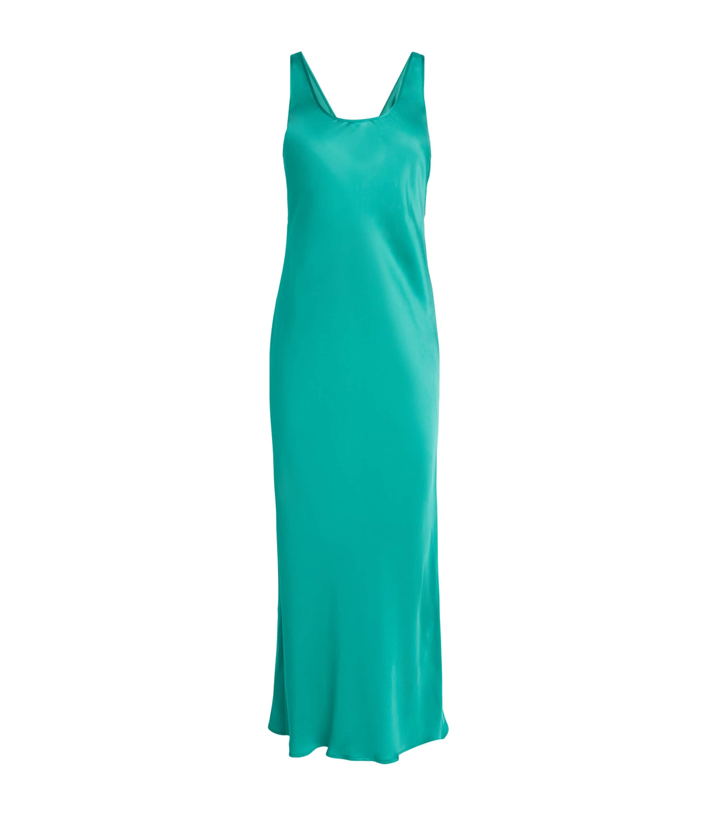 L Agence Satin Akiya Midi Dress