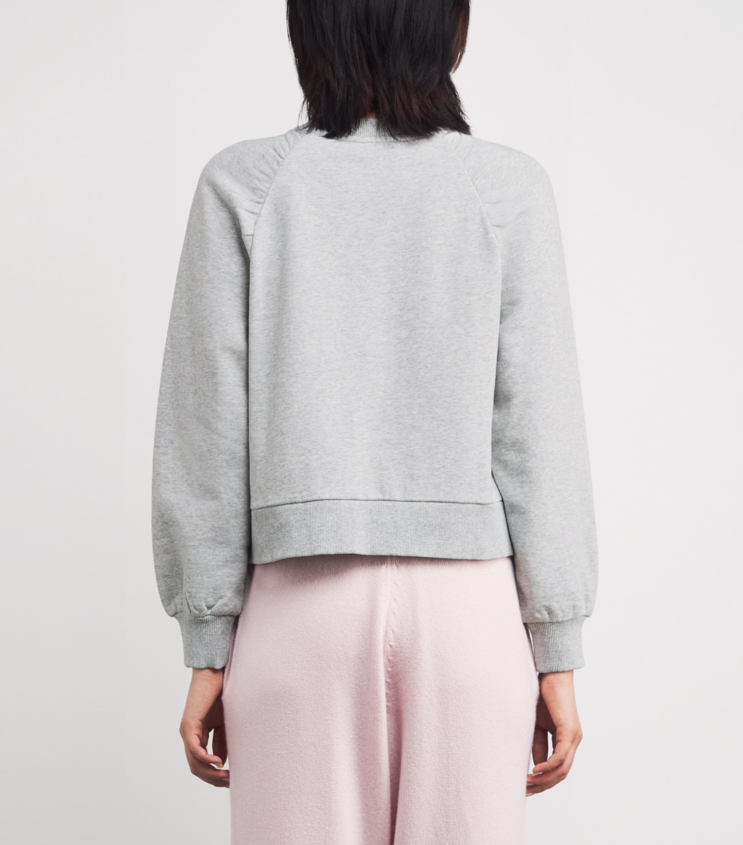 Cotton Embellished Tricia Sweatshirt HEATHER GREY Image 4