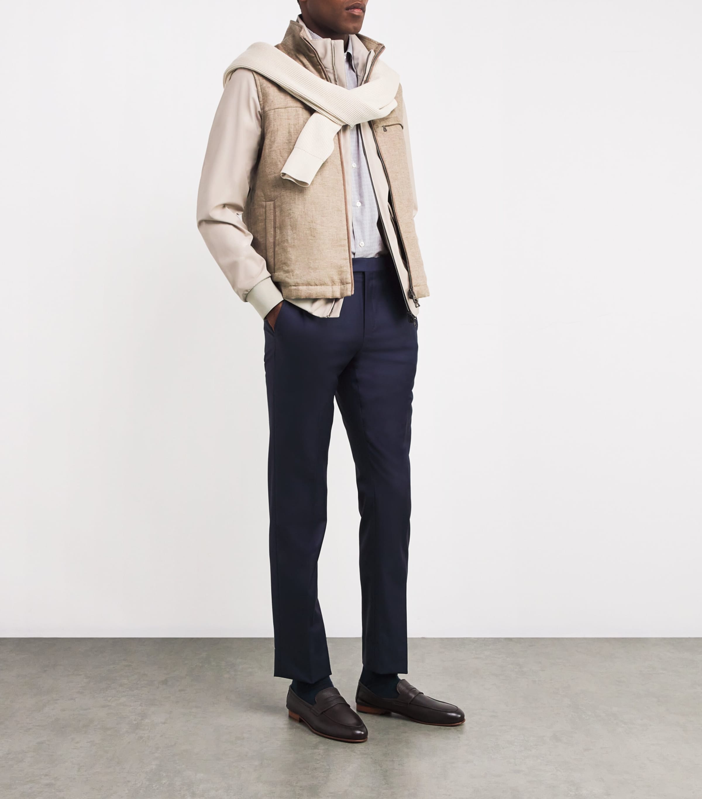 Brioni Mens Cotton Check Shirt Image 2