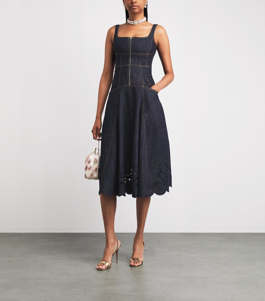 black broderie anglaise mini dress Saint-Tropez broderie anglaise minidress in black - Heidi Klein