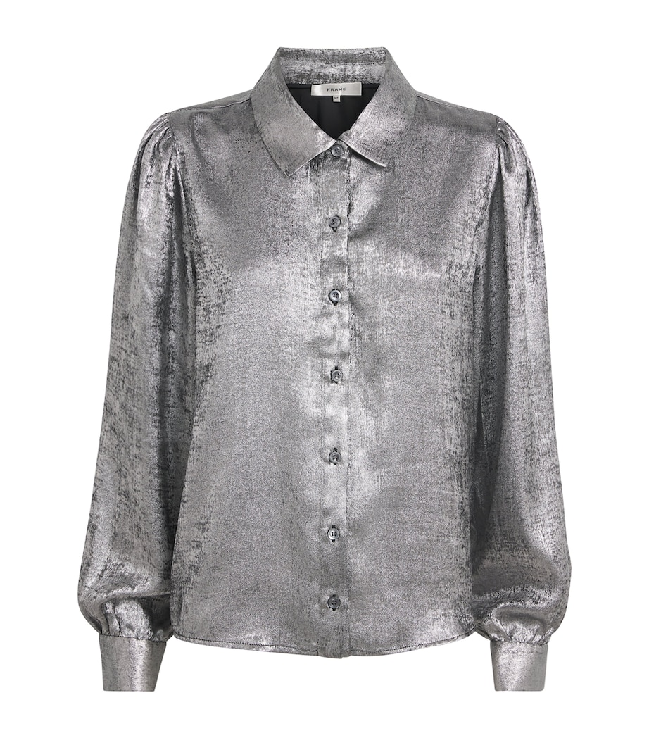 The Shiny Staple Blouse GUNMETAL Image 1