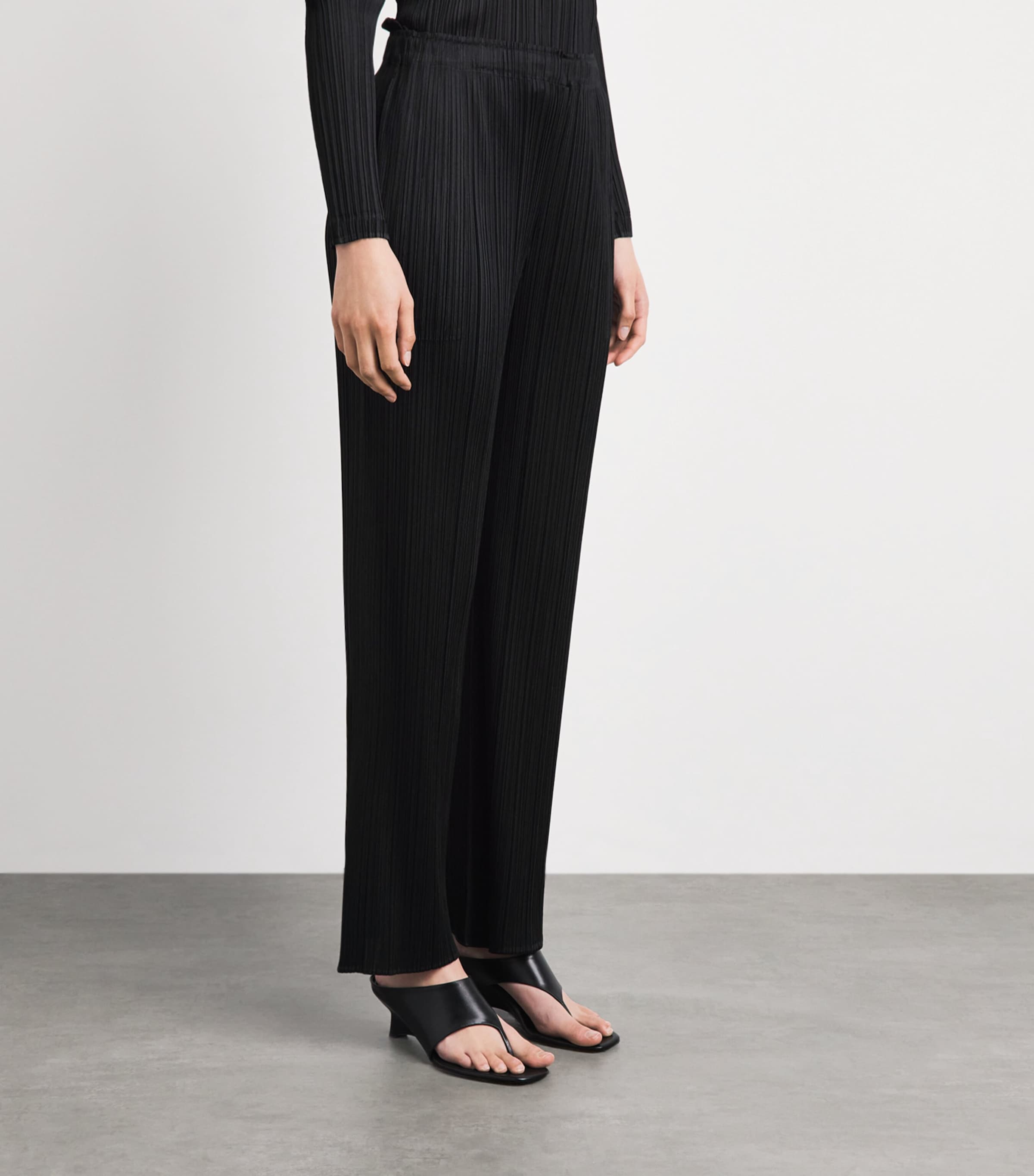 Pleats Please Issey Miyake Womens Monthly Colors Trousers Black Image 4