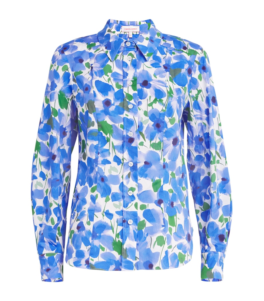 Cotton Floral Shirt 172 DELPHINIUM MULT Image 1