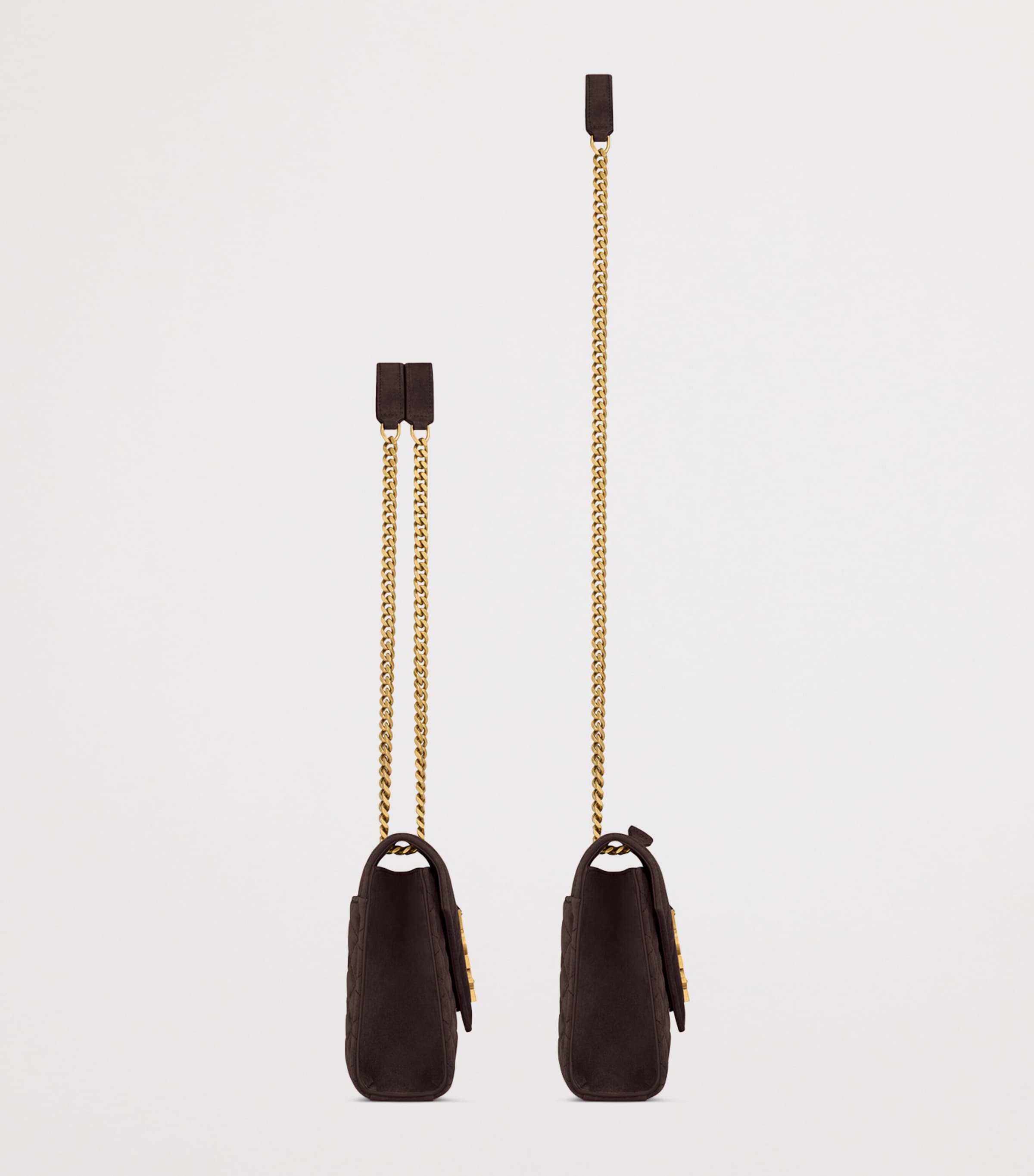 Saint Laurent Medium Suede Envelope Matelassé Shoulder Bag Image 6
