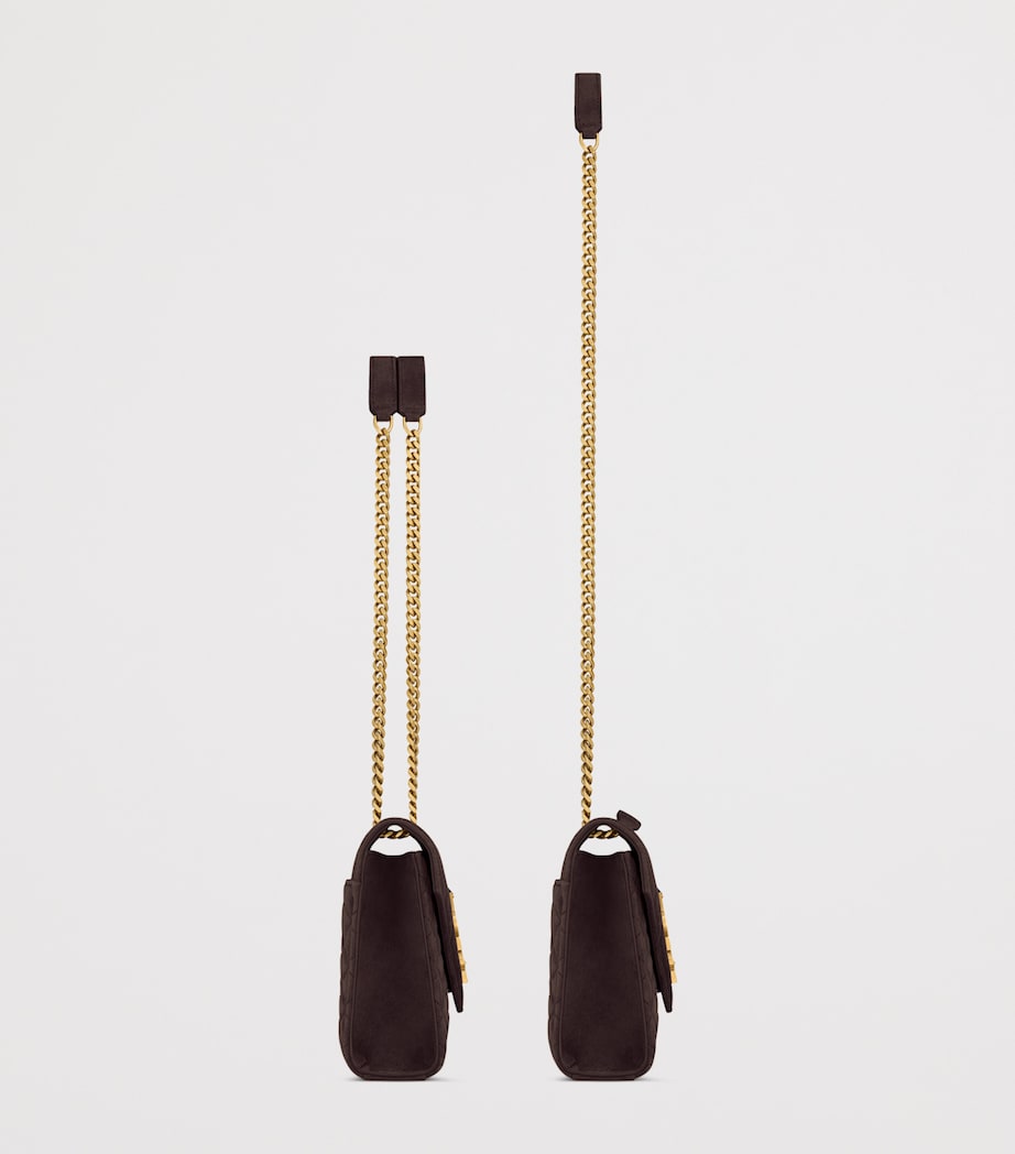 Saint Laurent Medium Suede Envelope Matelassé Shoulder Bag Image 6
