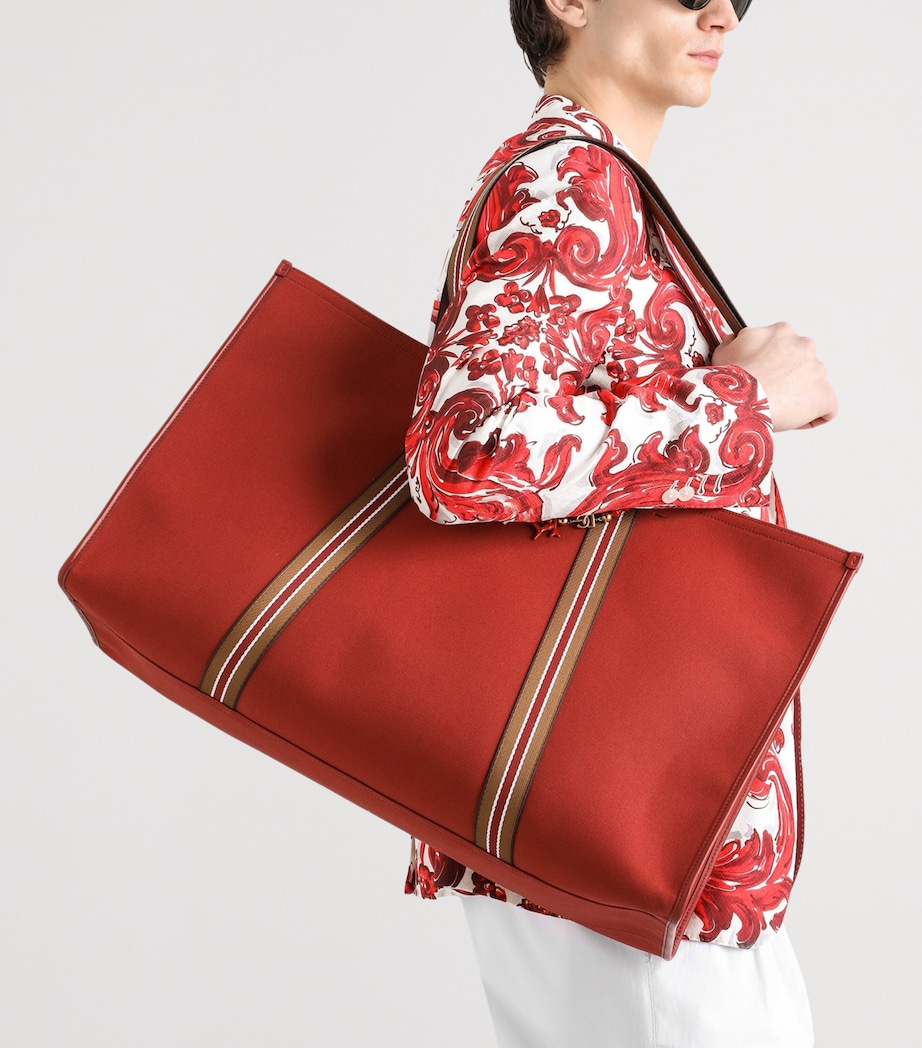 Dolce&Gabbana Cotton-Blend Tote Bag Red/multicolor Image 6