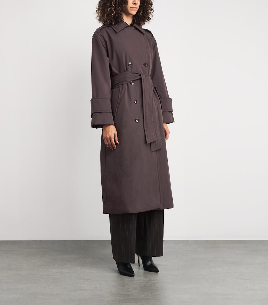 Padded Sandra Trench Coat COFFEE Image 3