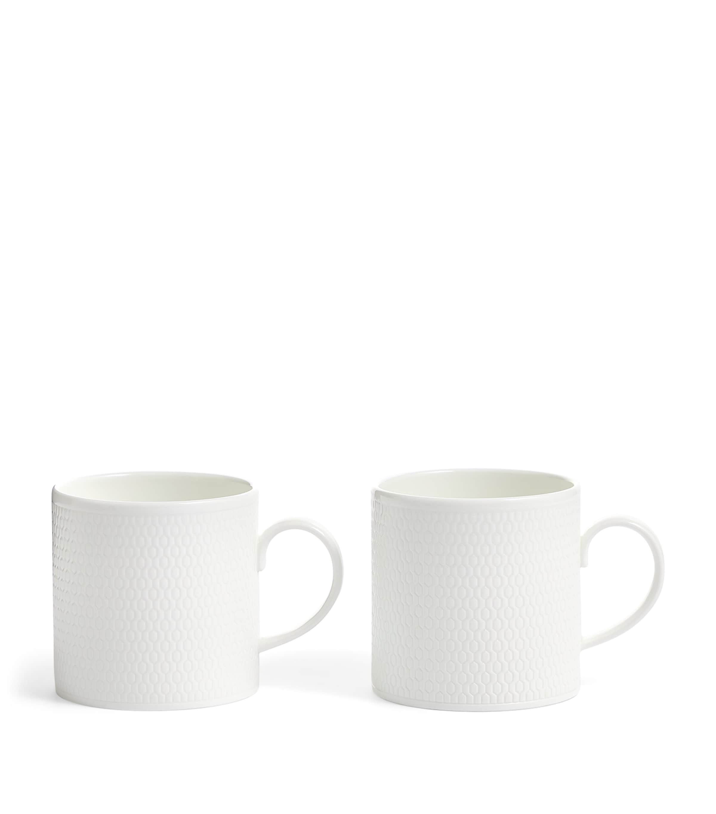 Wedgwood Set Of 2 Bone China Gio Mugs In White