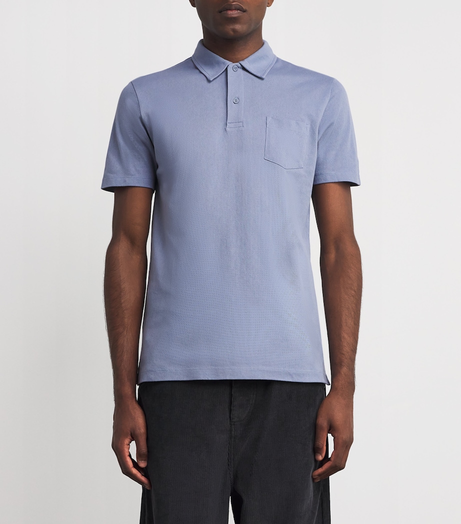 Supima Cotton Riviera Polo Shirt BUWB-VINTAGE BLUE Image 3
