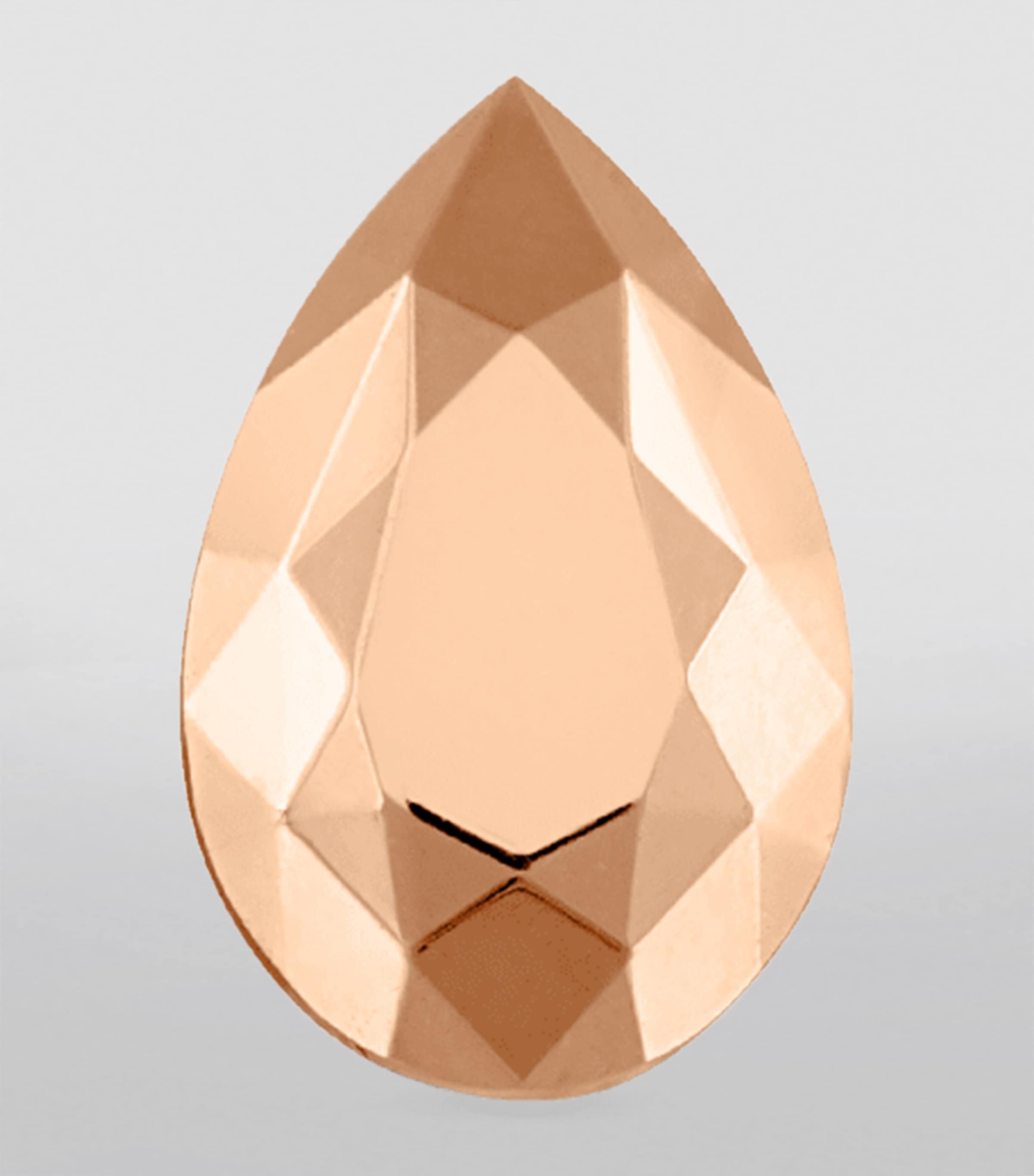 Faceted Pear Threaded Stud Earring (5.5mm) ROSE GOLD Image 3
