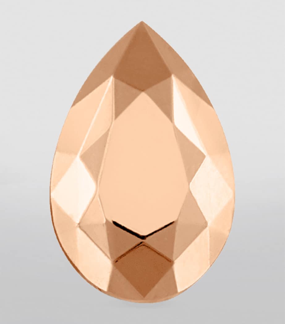 Faceted Pear Threaded Stud Earring (5.5mm) ROSE GOLD Image 3