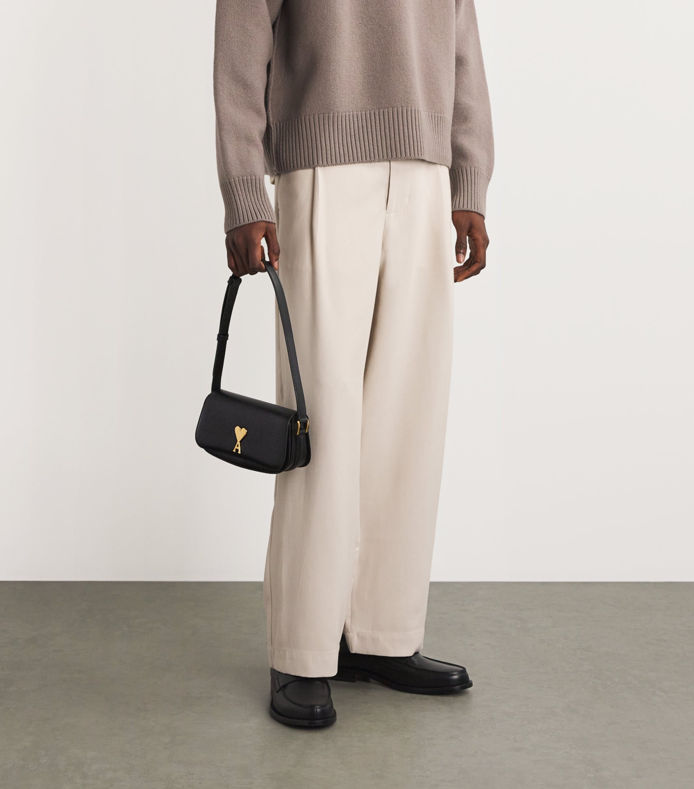 AMI Paris Leather Baguette Paris Paris Bag | Harrods UK