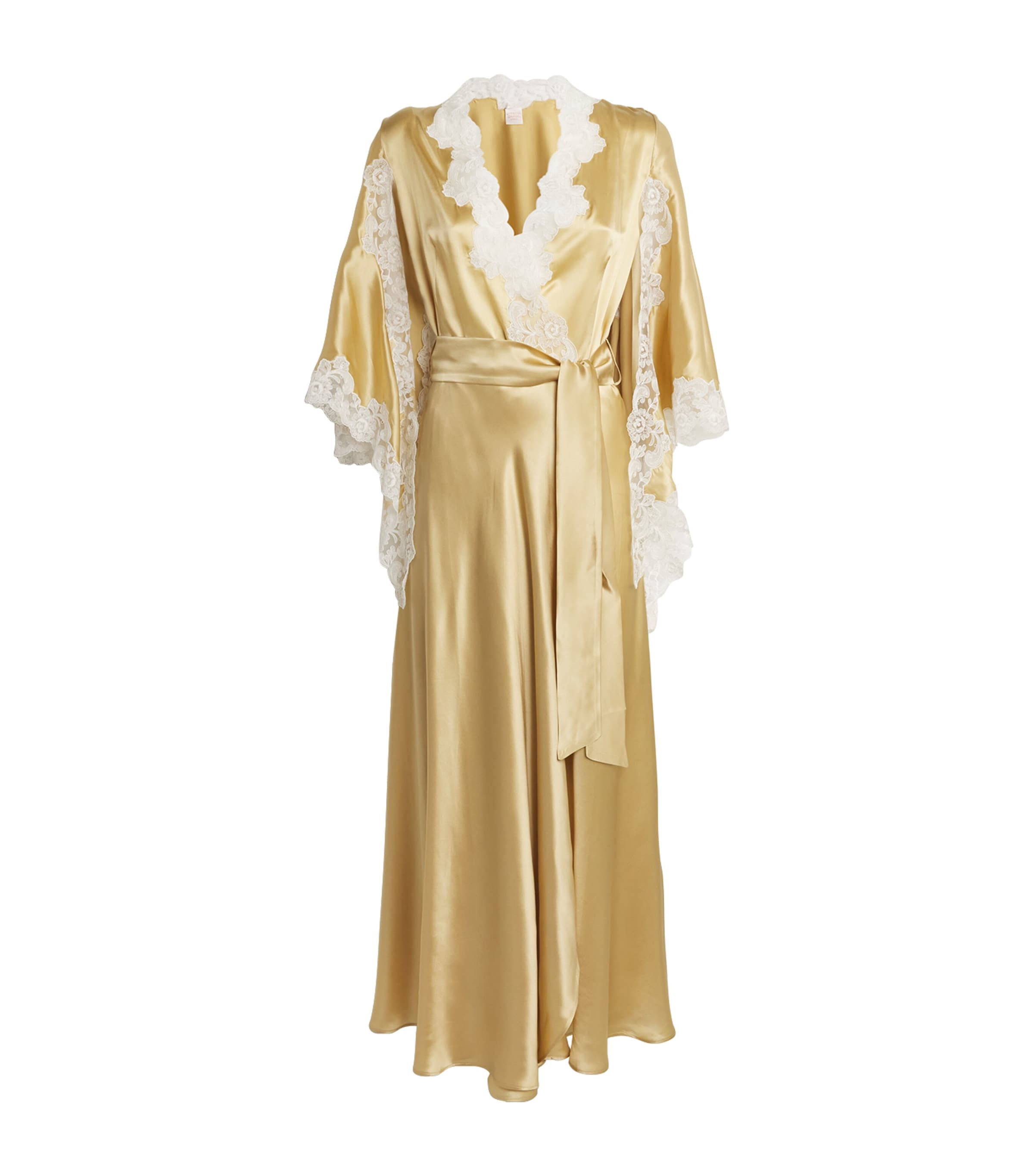 LORETTA CAPONI SILK-SATIN ALBERTA ROBE 