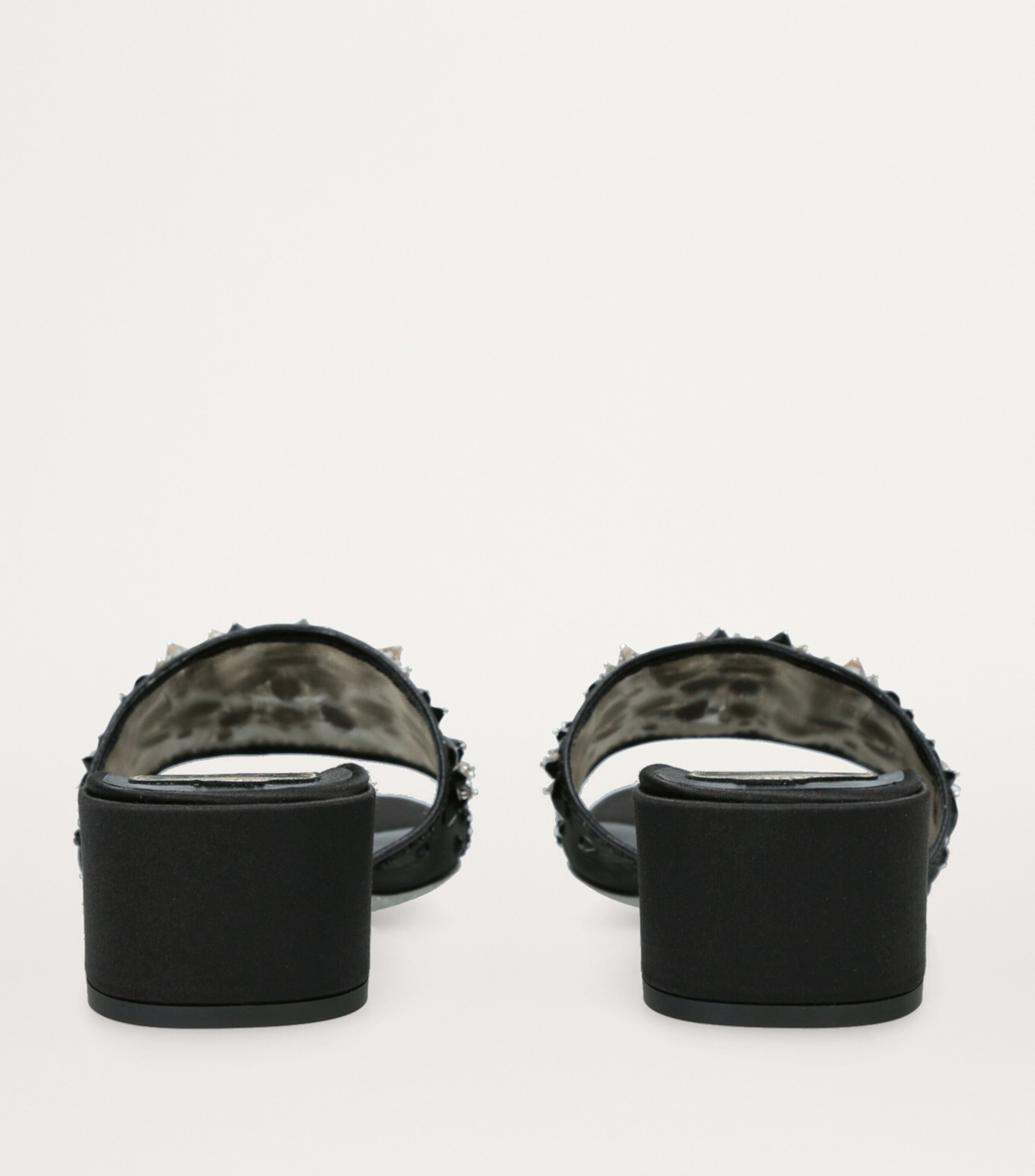 René Caovilla Embellished Cinderella Heeled Mules 40 Black/comb Image 2