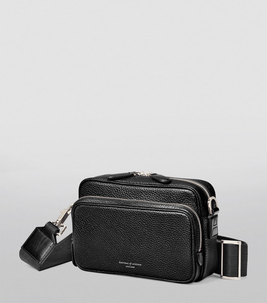 Leather Reporter East West Messenger Bag BLACK Image 8
