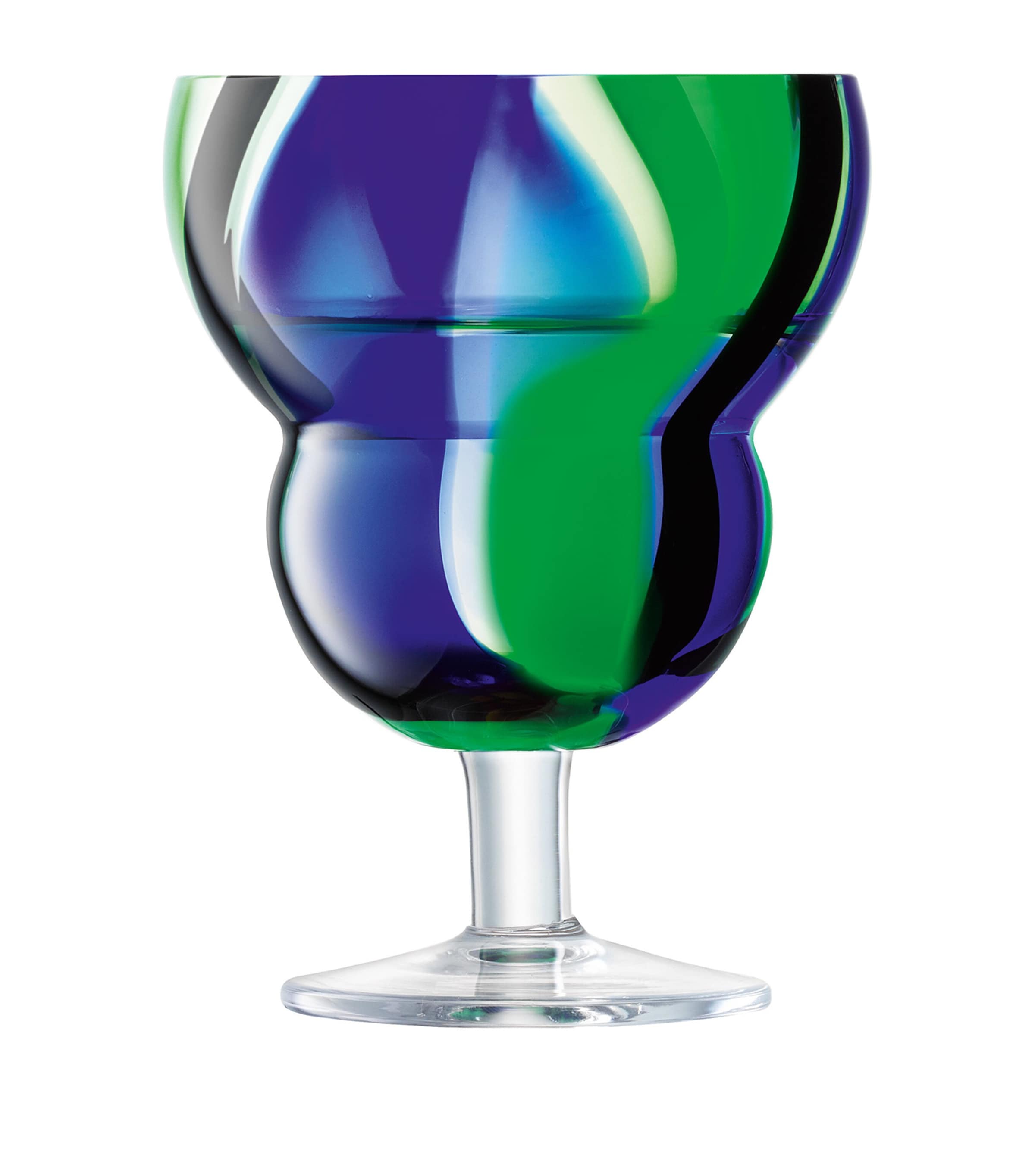 Set of 2 Folk Wine Glasses (230ml) MULTI Image 2