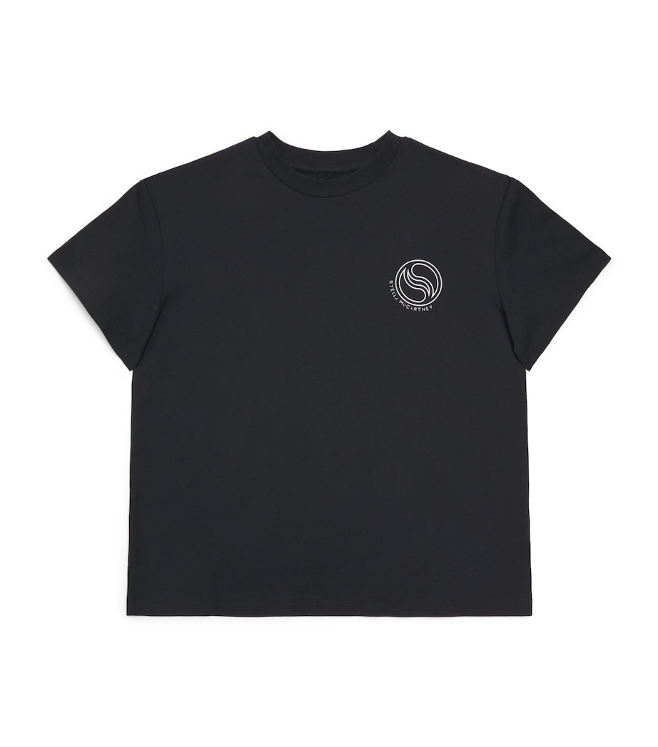 Stella McCartney Kids Organic Cotton Circle Logo T-Shirt (8-14 Years) Image 1