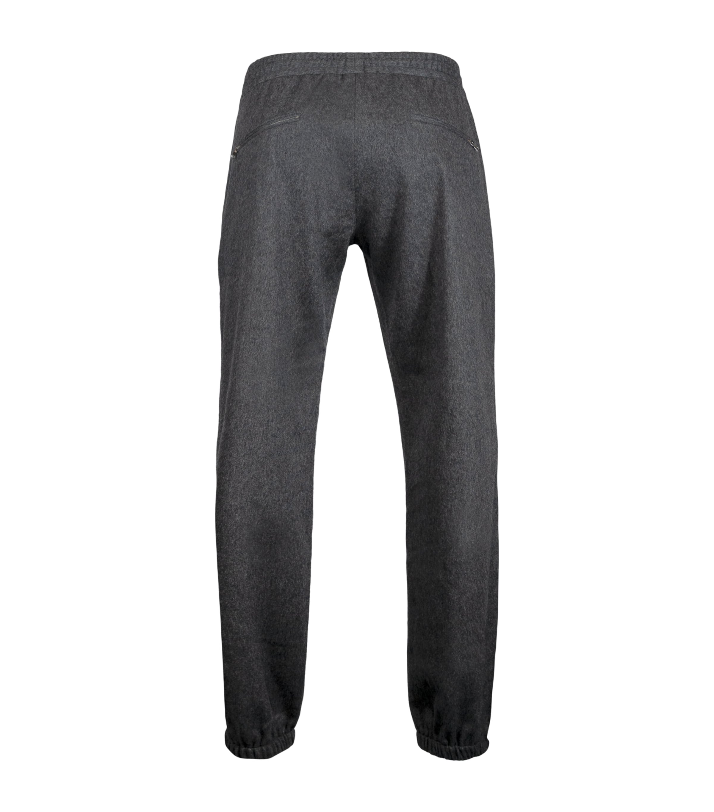 Alan Scott Mens Cashmere-Blend Sweatpants Mid Grey Image 2