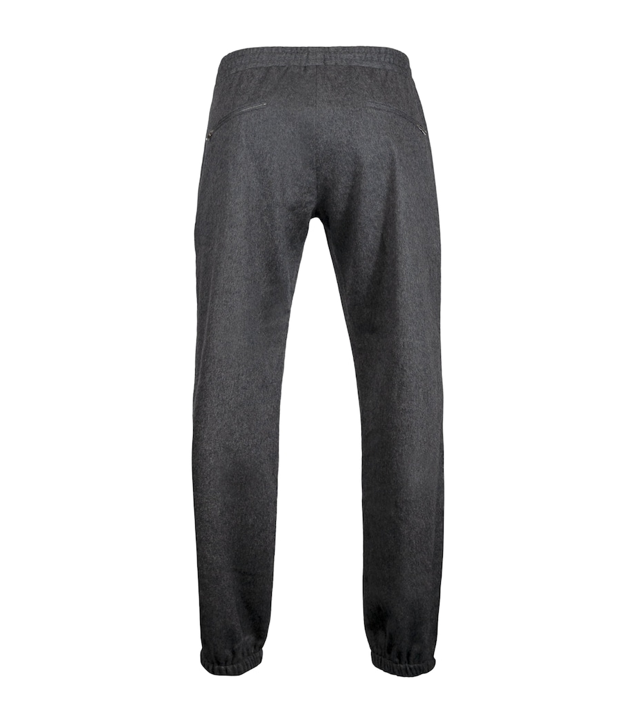 Alan Scott Mens Cashmere-Blend Sweatpants Mid Grey Image 2