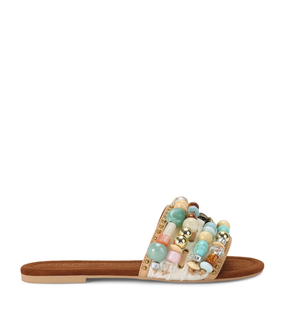 Kurt Geiger London Beaded Southbank Sandals Cream Comb Image 1