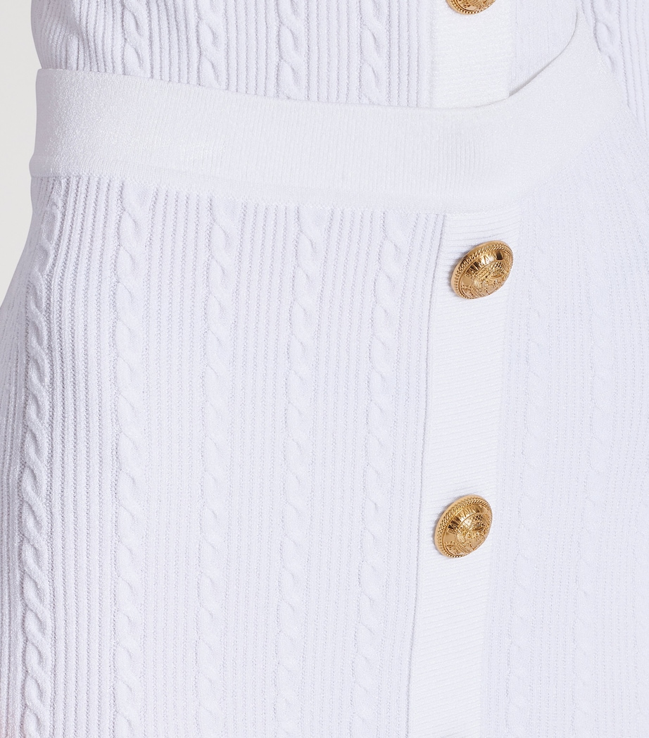 Cable-Knit Midi Skirt 0FA BLANC Image 8