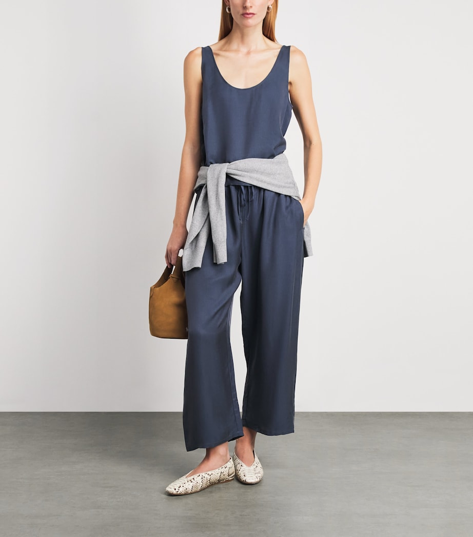LESET Womens Kim Tank Top Denim Image 2