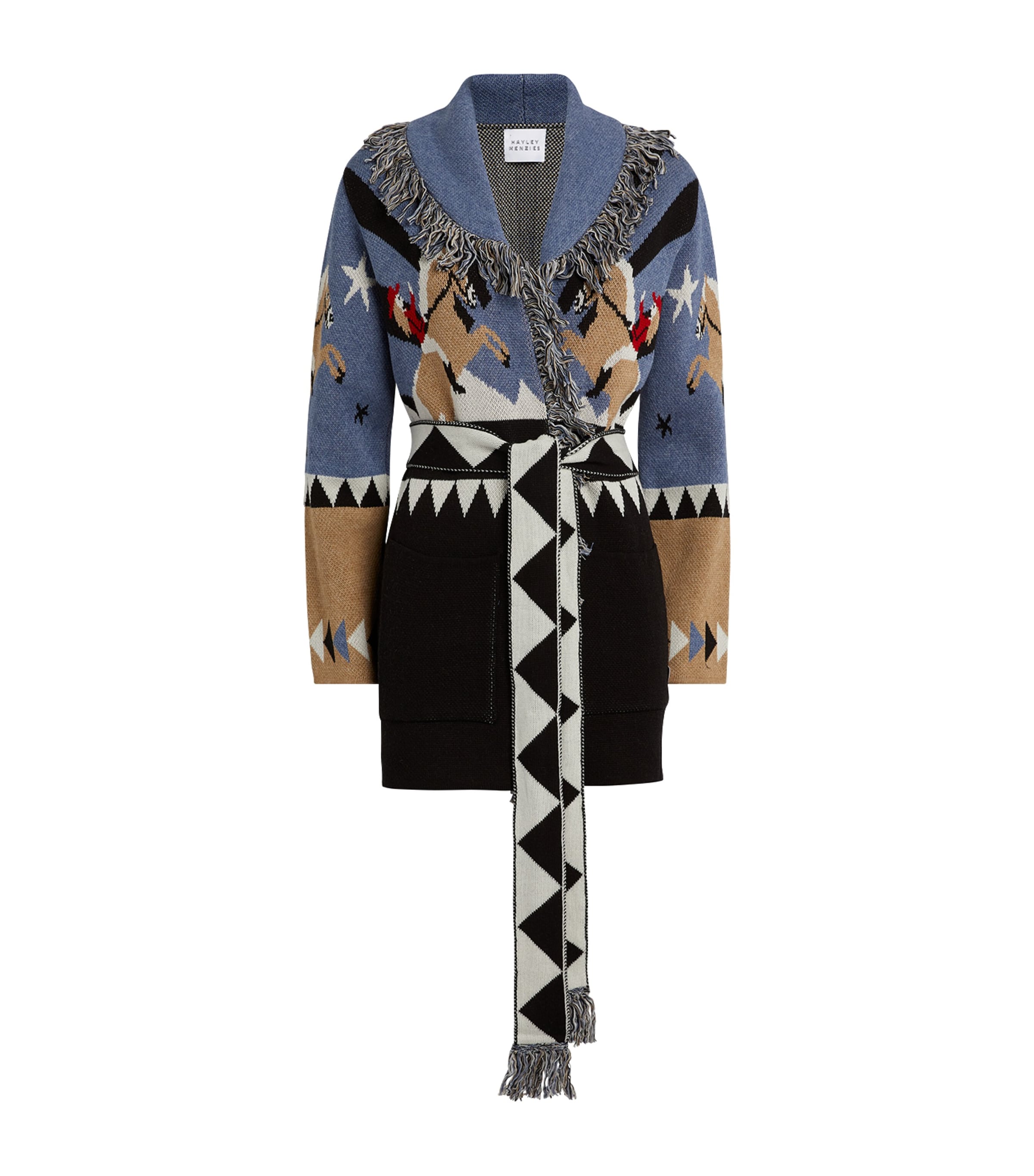 Shop Hayley Menzies Cotton-wool Rodeo Cardigan In Blue