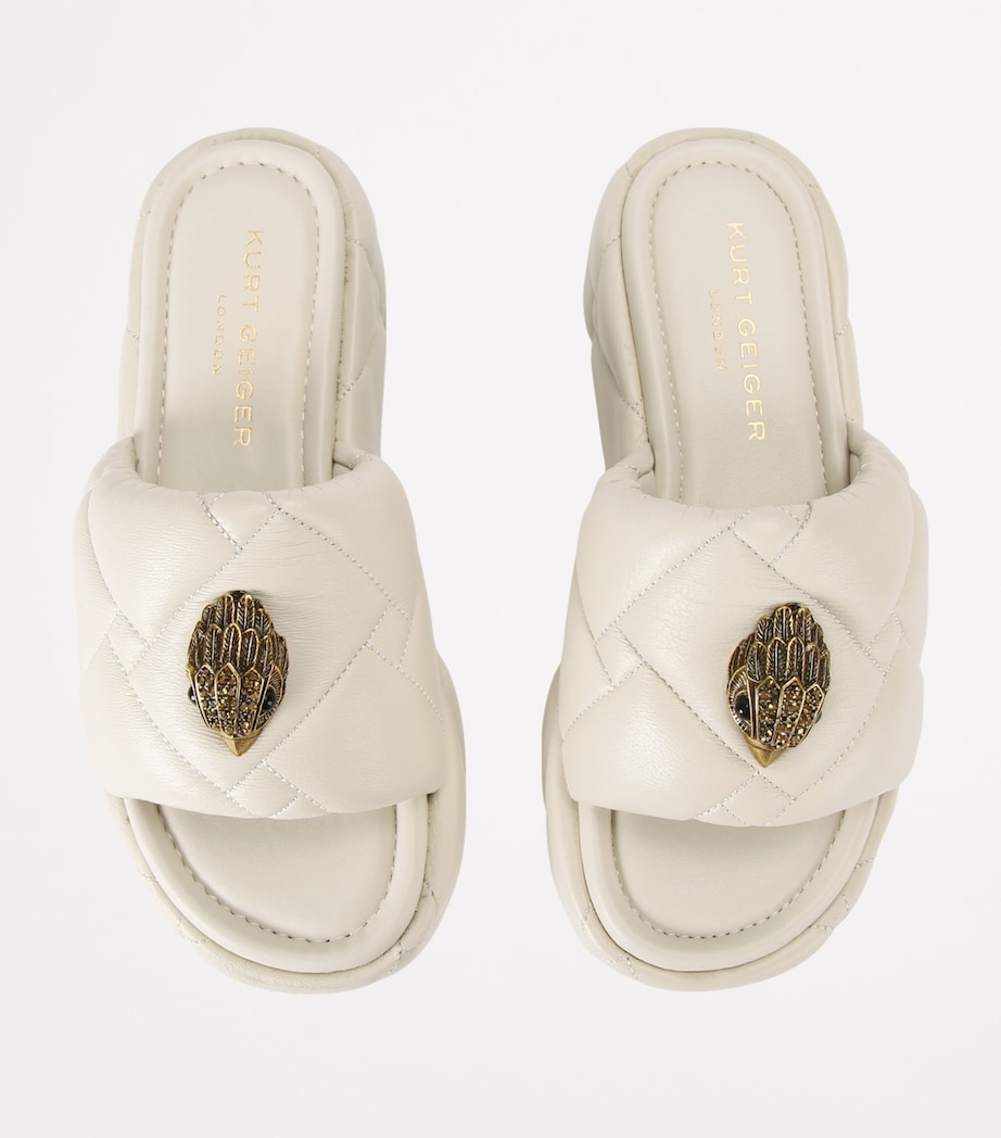 Leather Kensington Flatform Sandals BONE Image 4