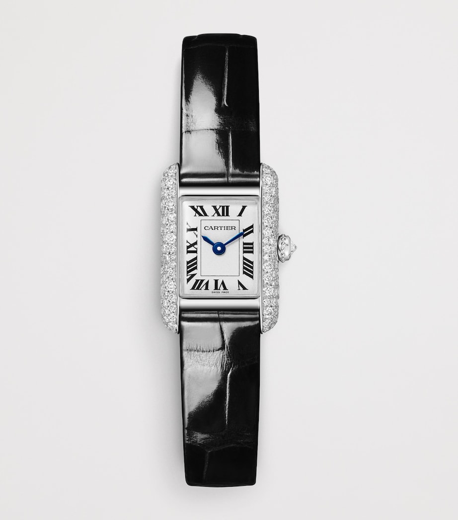 Cartier White Gold and Diamond Tank Louis Watch 16.5mm White Gold Image 6
