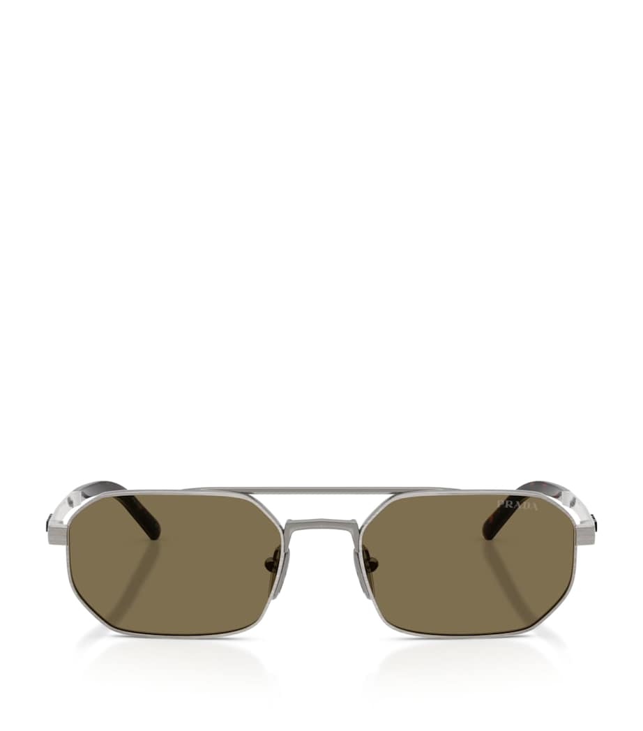 Prada Metal Irregular Sunglasses Grey Image 1
