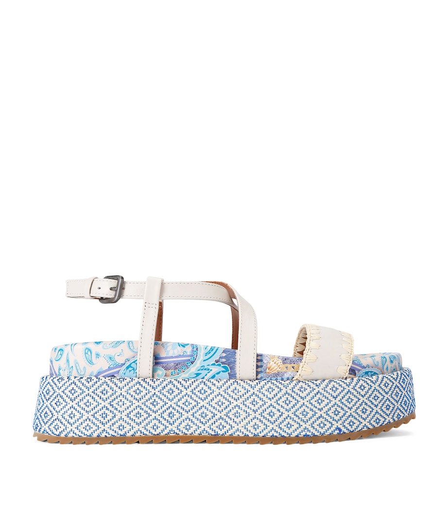 Leather Chelsea Flatform Sandals BLUE/PAL.C Image 1