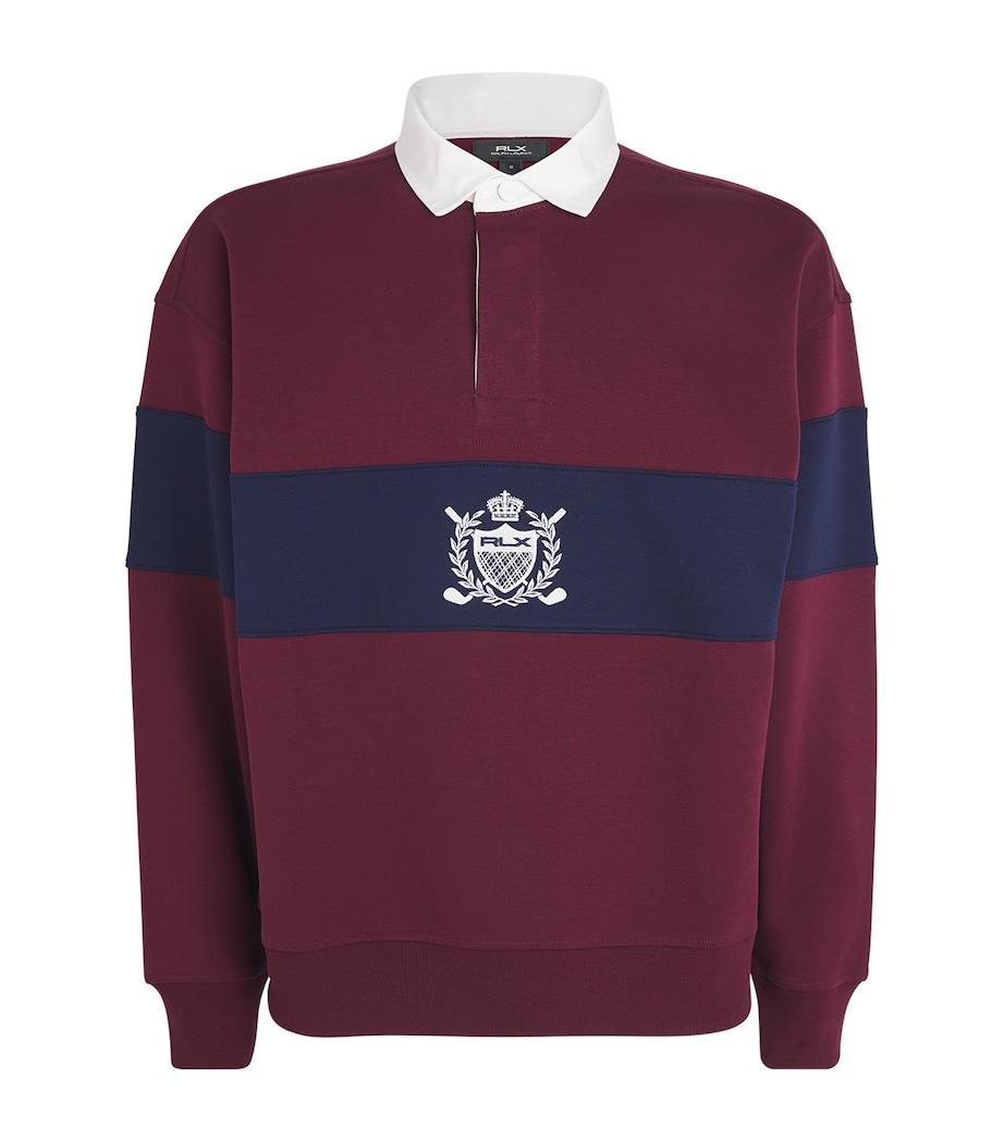 Water-Repellent Rugby Sweatshirt RICH RUBY/REFINED Image 1